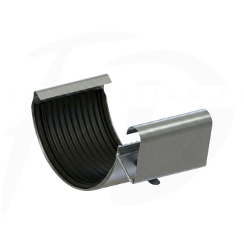 Łącznik rynny stalowy ⌀ 130 firmy KROP kolor antracyt metaliczny